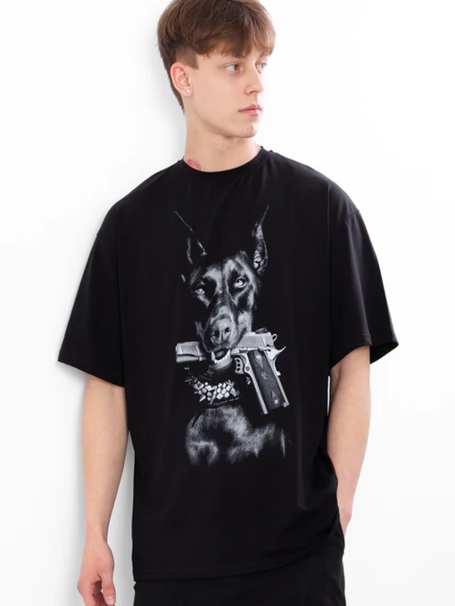 Футболки и поло Носи своє модель 3383-036-33-3-chornij-doberman Фото