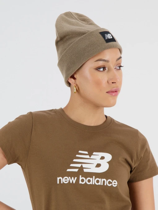 New Balance Шапка колір коричневий фото 3