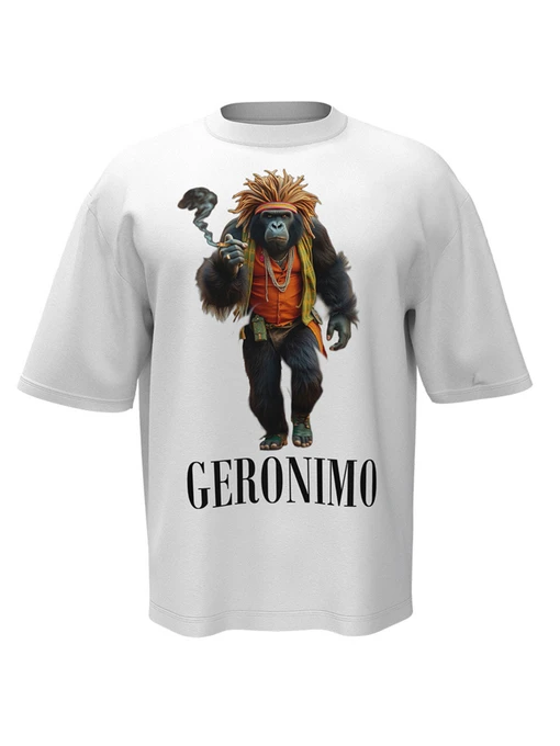 Бавовняна Чоловіча Футболка Geronimo Rasta Gorila White фото 2