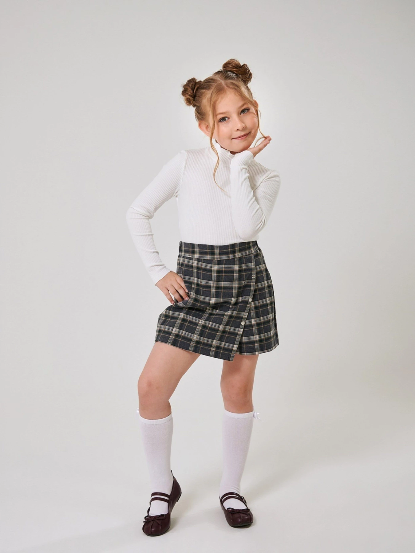 Юбки SMIL модель smil_120540-1-sero-zelenaa-kletka Фото
