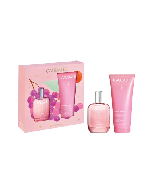 Набір (парфумована вода Rose та гель для душу)  Rose des Vignes 50 mL Set - Xmas 2026 CAUDALIE модель 594 Фото
