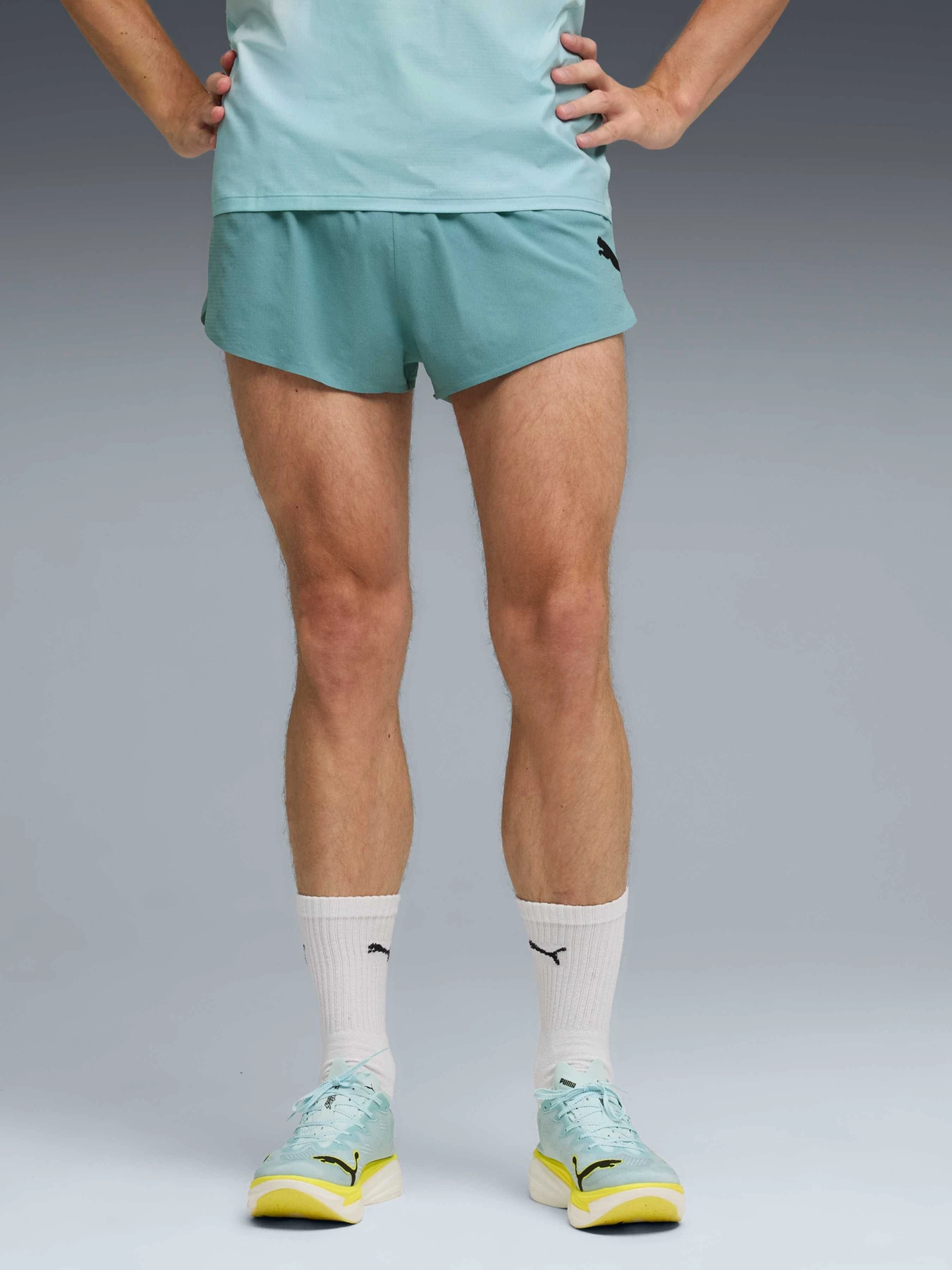 Шорты PUMA M Lightspeed Uw 2 Split Shrt модель 528436 Фото