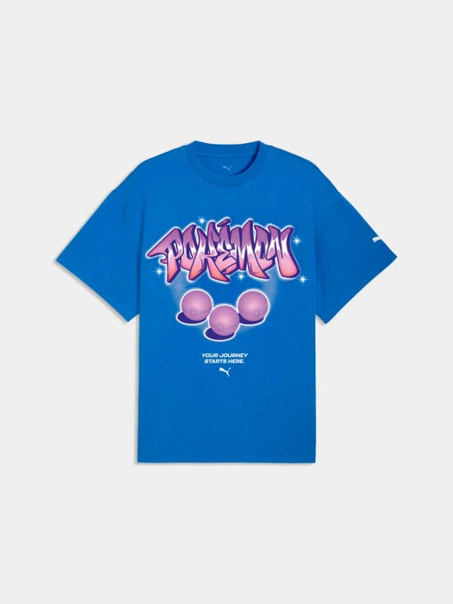 Футболки и поло PUMA Pokemon x Hoops Tee I модель 635655 Фото
