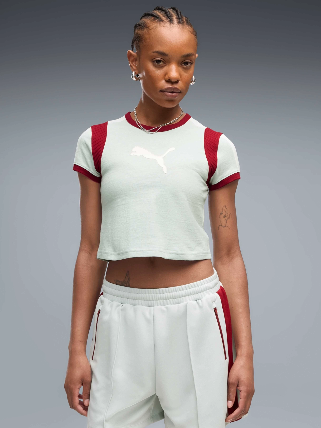 Футболки и поло PUMA Graphic Ringer Baby Tee модель 636621 Футболки и поло PUMA Graphic Ringer Baby Tee модель 636621 Фото