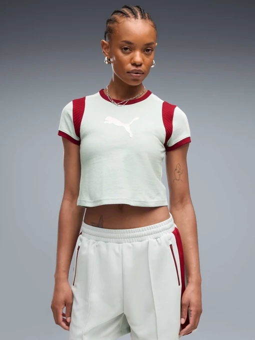 Жіноча Футболка PUMA Graphic Ringer Baby Tee фото 3