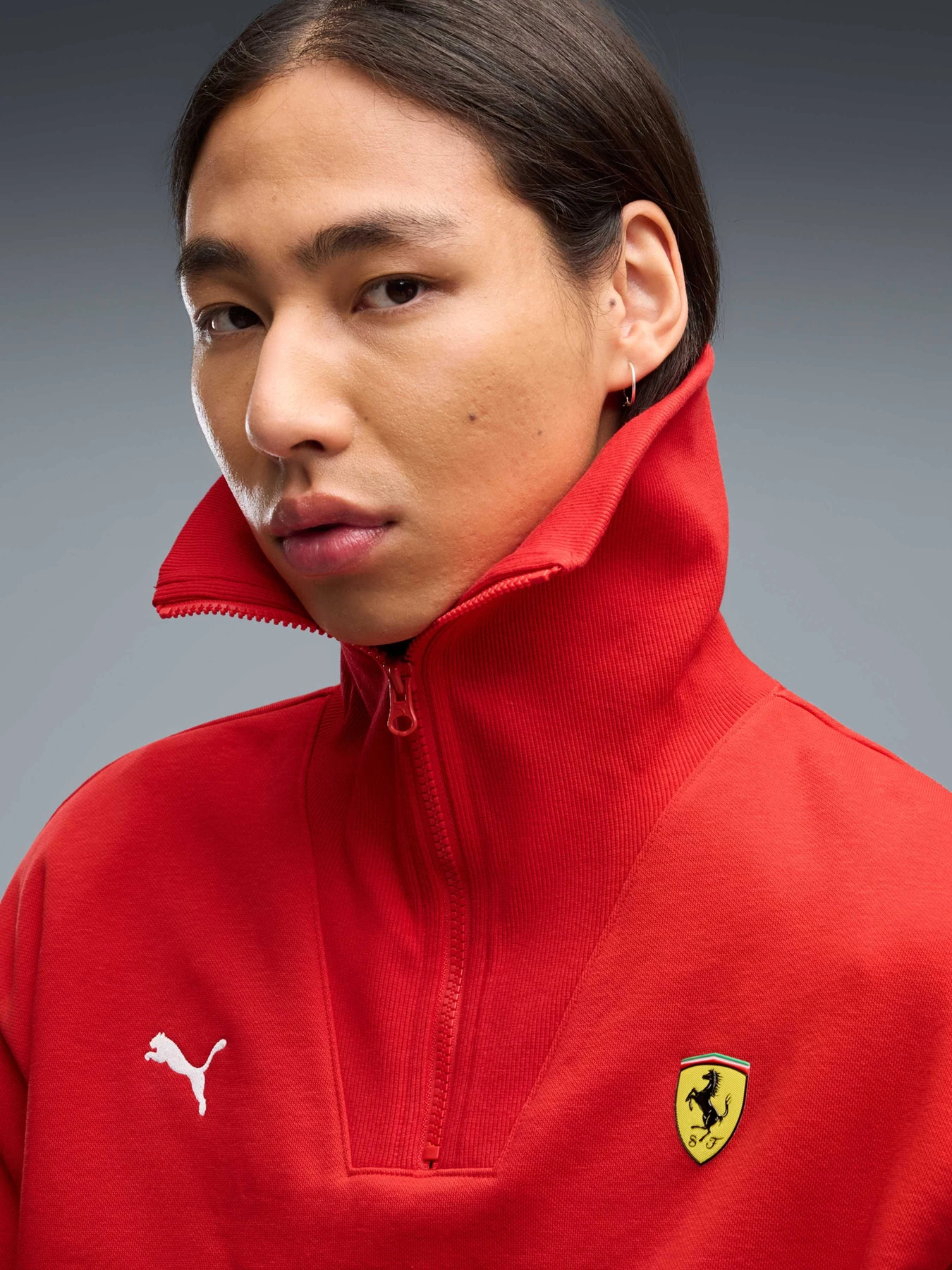 Худи и свитшоты PUMA Ferrari Shield Halfzip Fl модель 637002 Фото