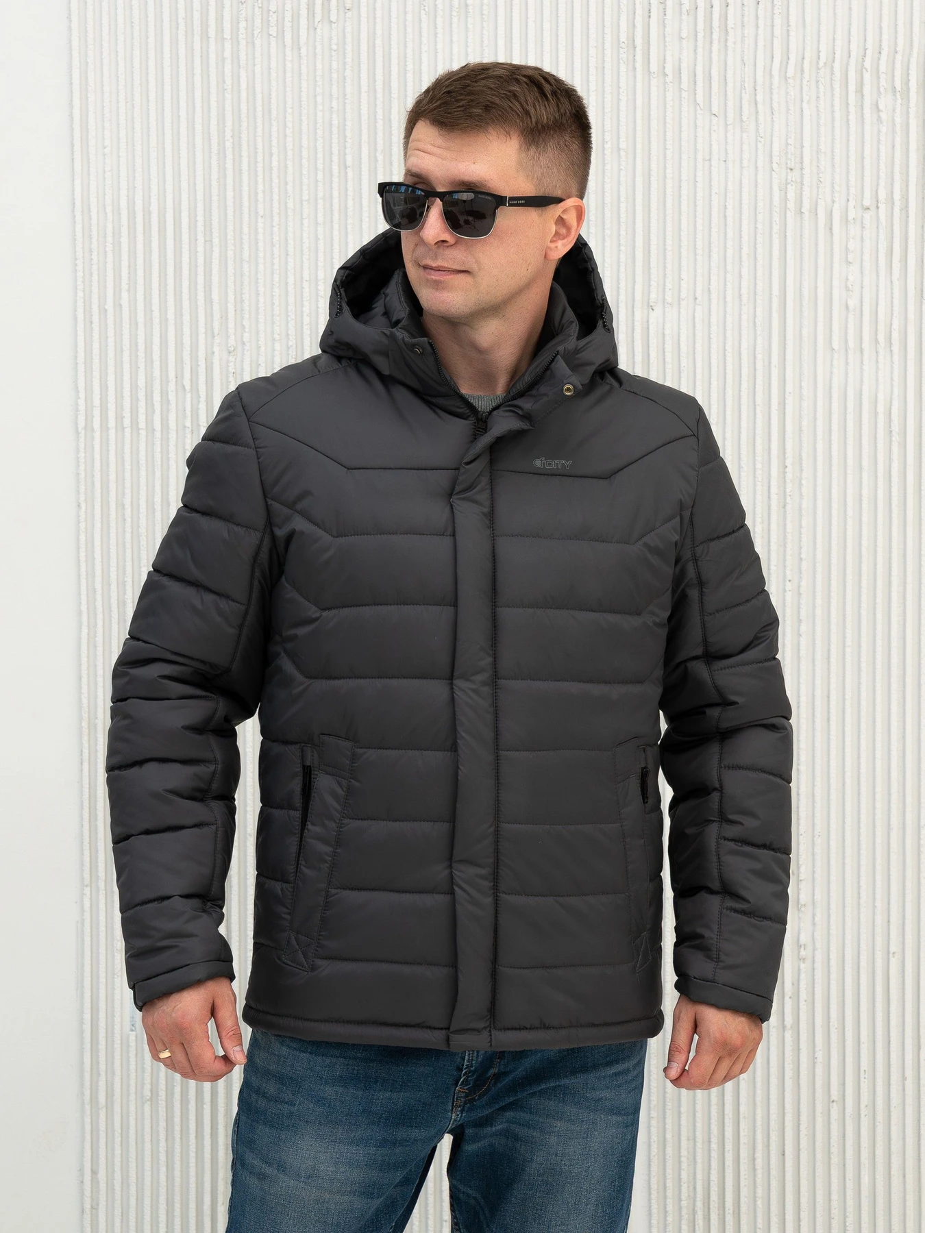 Куртки и дубленки City Fashion Classic модель 67-CF-graphite Куртки и дубленки City Fashion Classic модель 67-CF-graphite Фото