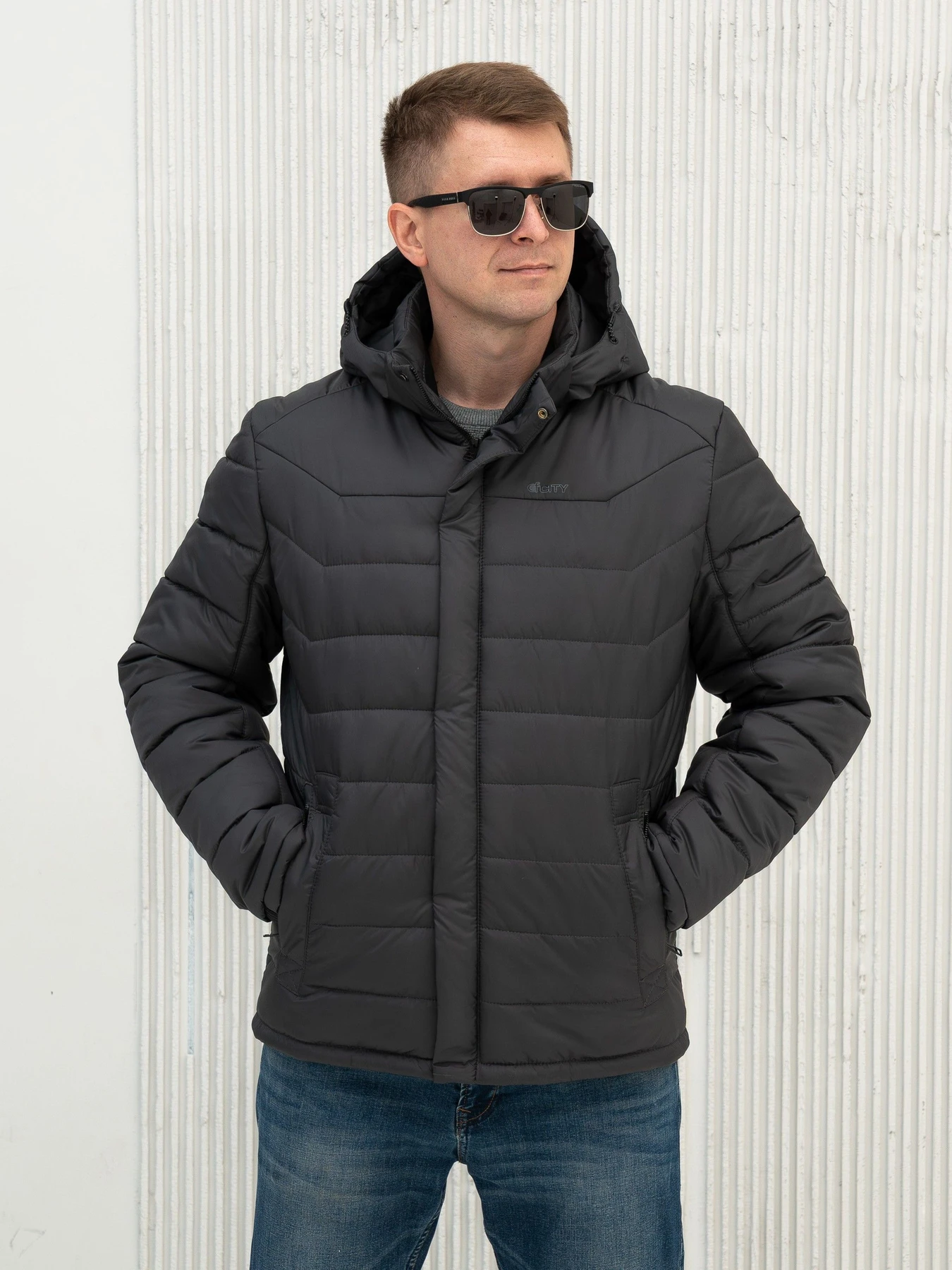 Куртки и дубленки City Fashion Classic модель 67-CF-graphite Куртки и дубленки City Fashion Classic модель 67-CF-graphite Фото