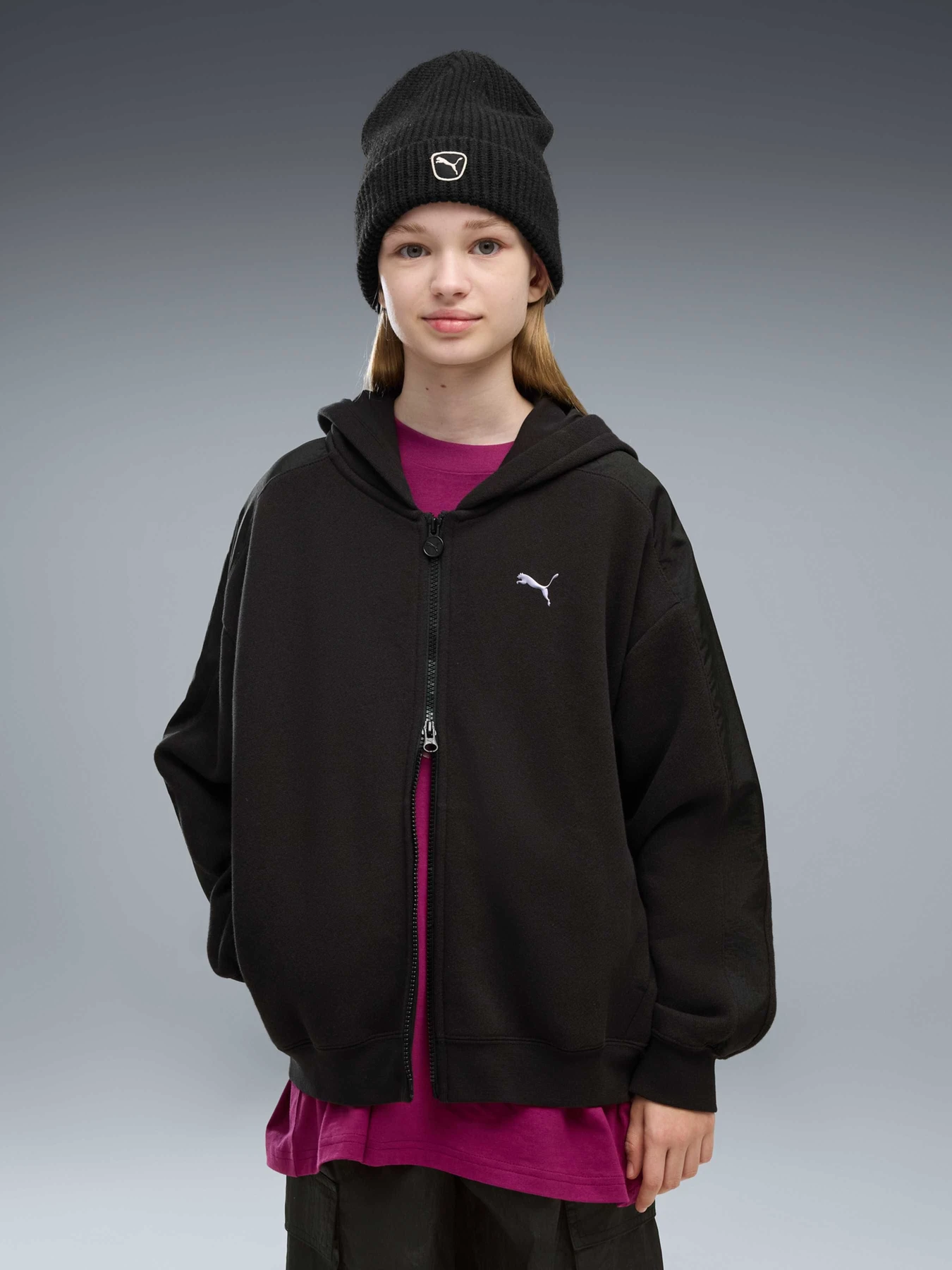 Худи и свитшоты PUMA T7 Oversized Full-zip Hoodie модель 637373 Худи и свитшоты PUMA T7 Oversized Full-zip Hoodie модель 637373 Фото