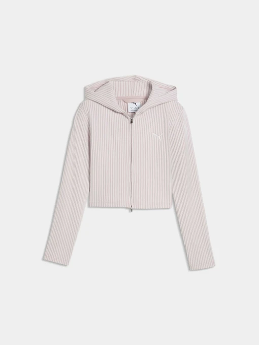 Худі та світшоти PUMA Ess Ribbed Full-zip Hoodie модель 637800 Фото