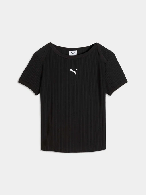 Футболки і поло PUMA Ess Ribbed Slim Tee модель 636666 Фото