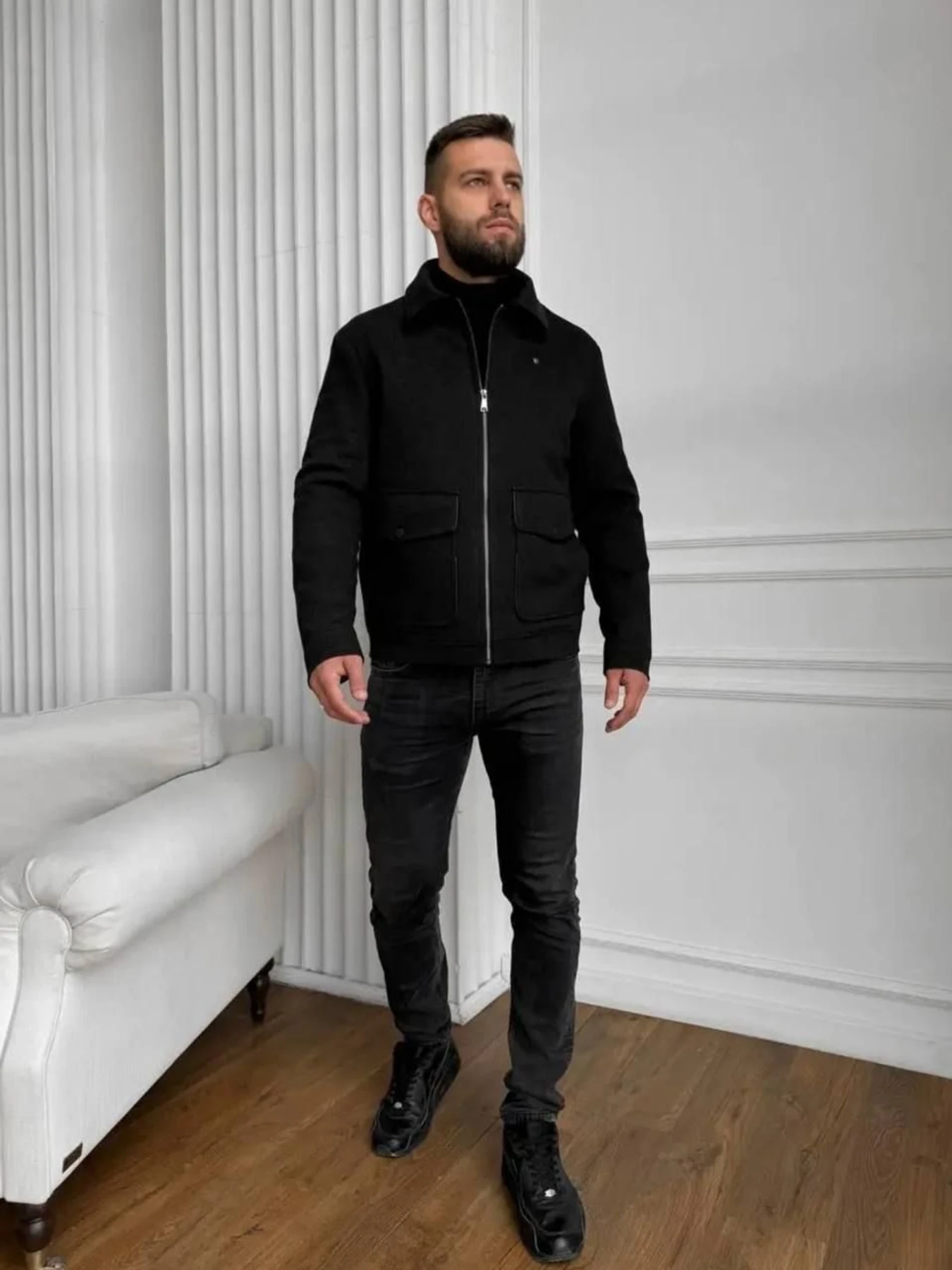 Пальто и плащи D&V couture модель 122-DLV-BLCK Фото