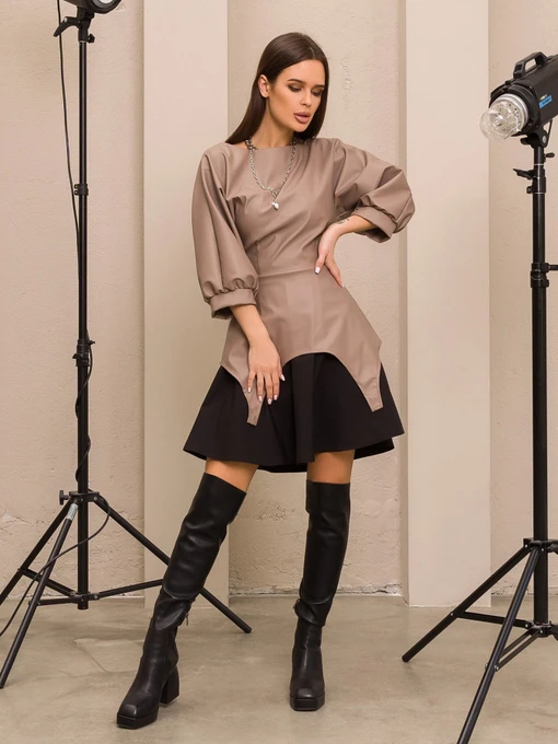 Костюмы ISSA Plus модель 13200_blackbeige Фото