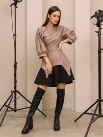 Костюмы ISSA Plus модель 13200_blackbeige Фото