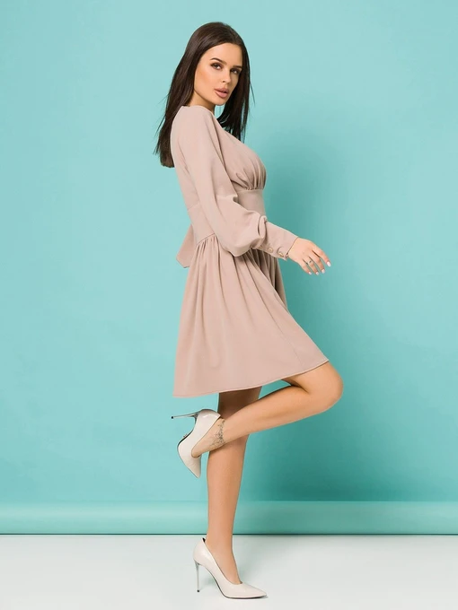 Сукні ISSA Plus модель 13187_beige Фото