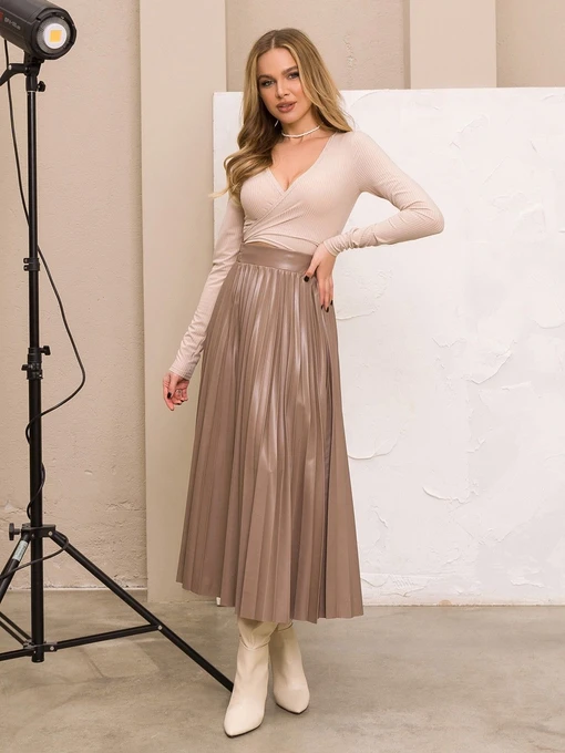 Юбки ISSA Plus модель SA-379_beige Фото