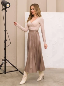 Юбки ISSA Plus модель SA-379_beige Фото