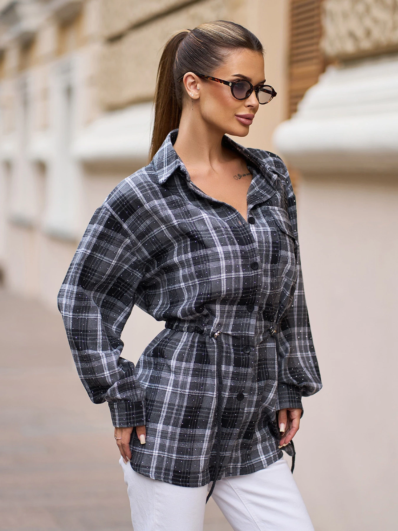 Рубашки ISSA Plus модель 15840_серый Рубашки ISSA Plus модель 15840_серый Фото